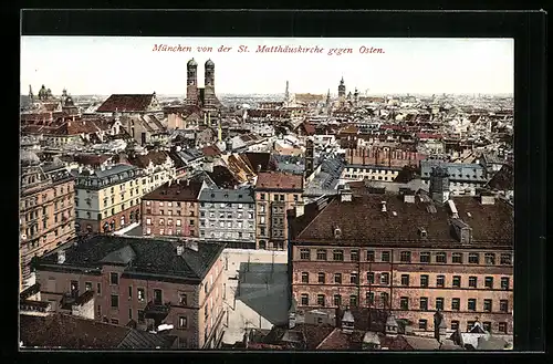 AK München, Totalansicht von der St. Matthäuskirche gesehen