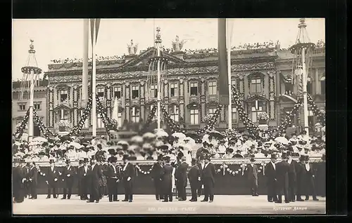 AK Berlin, Pariser Platz im Festschmuck