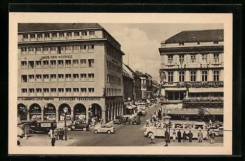 AK Berlin, Haus der Schweiz, Unter den Linden, Ecke Friedrichstrasse