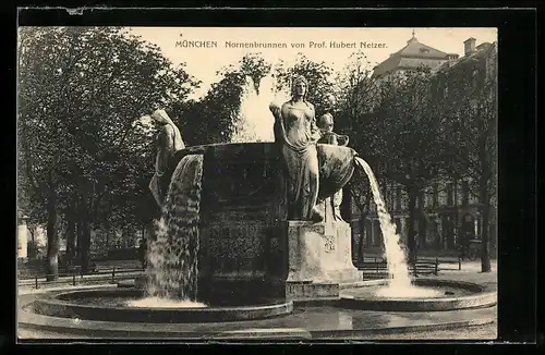 AK München, Nornenbrunnen von Professor Hubert Netzer