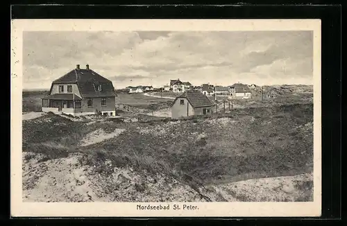 AK St. Peter /Nordsee, Ortsansicht aus der Vogelschau