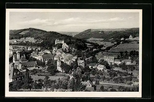 AK Schleiden /Eifel, Gesamtansicht aus der Vogelschau