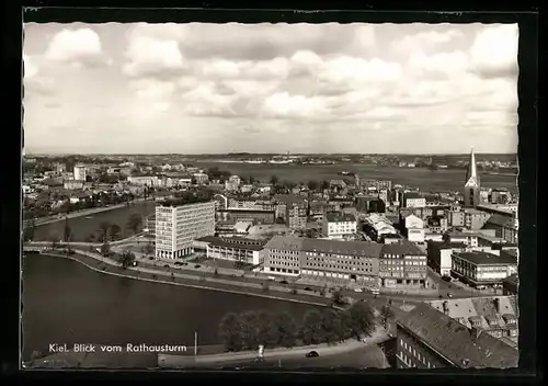 AK Kiel, Blick vom Rathausturm auf den Ort
