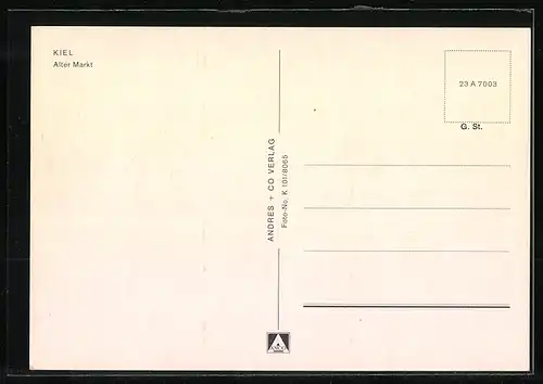 AK Kiel, Alter Markt mit Ladengeschäften