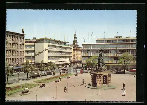 AK Mannheim /Baden-Württemberg, Paradeplatz mit Grupello-Brunnen