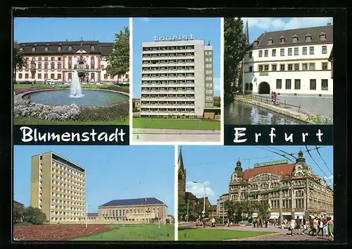 AK Erfurt, Hotel Tourist, Pädagogisches Institut