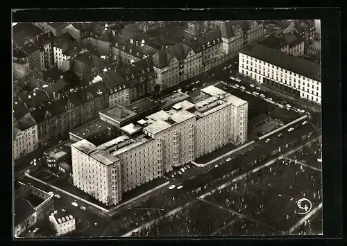 AK München, Städt. Krankenhaus, Thalkirchnerstrasse 48 aus der Vogelschau