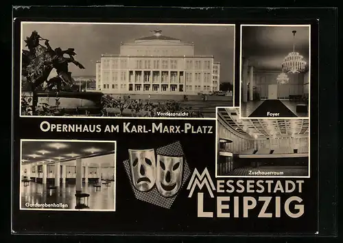 AK Leipzig, Openhaus am Karl-Marx-Platz mit Innenansichten