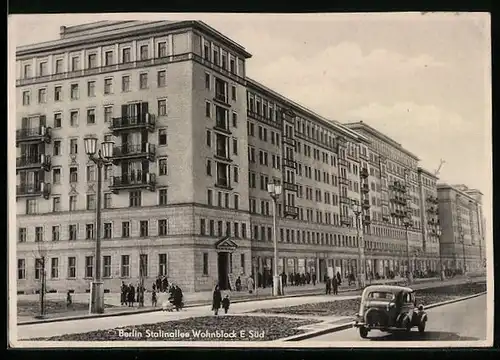 AK Berlin, Stalinallee, Wohnblock E Süd