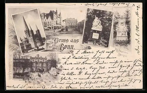 AK Bonn, Münsterkirche, Coblenzer Tor, Krieger-Denkmal