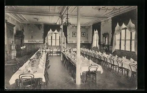 AK Biberach a. Riss /Württbg., Hotel Jordanbad, Sommer-Speisesaal, Innenansicht