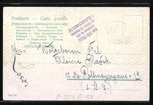 AK Was das Stubenmädchen Marie in den Taschen des Studenten fand, Pfandschein und Mahnzettel