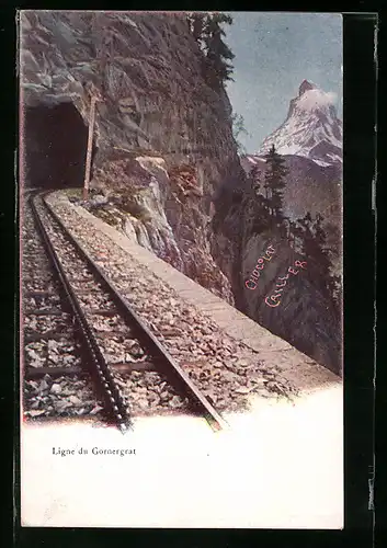 AK Chocolat Cailler, Ligne du Gornergrat, Eisenbahntunnel