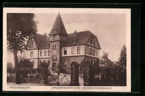 AK Hademarschen, Partie an der Landwirtschaftlichen Haushaltungsschule