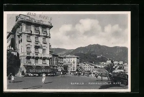 AK Rapallo, Passaggiata a Mare, Albergo Ristorante