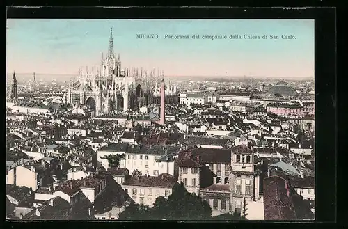 AK Milano, Panorama dal campanile dalla Chiesa di San Carlo