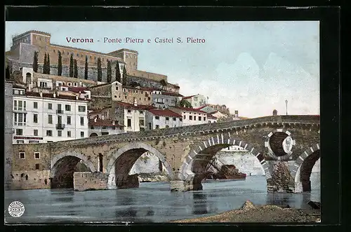 AK Verona, Ponte Pietra e Castel S. Pietro