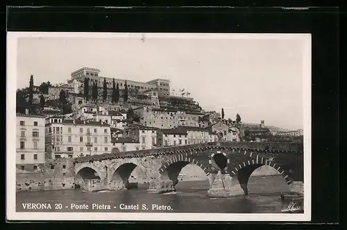 AK Verona, Ponte Pietra & Castel S. Pietro
