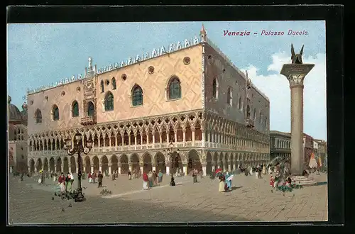 Künstler-AK Venezia, Palazzo Ducale