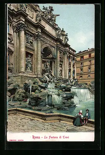 Lithographie Roma, La Fontana di Trevi