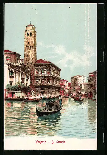 Künstler-AK Venezia, Blick auf S. Geremia