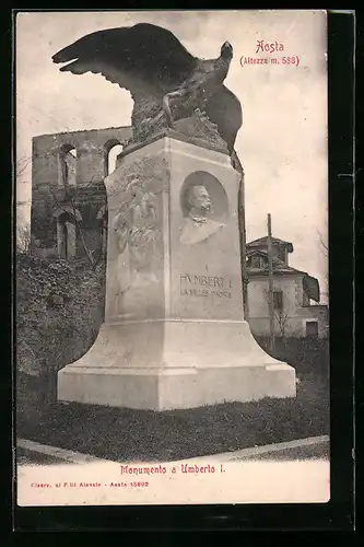 AK Aosta, Monumento a Umberto I.