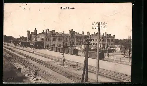 AK Brest-Litowsk, Blick zum Bahnhof