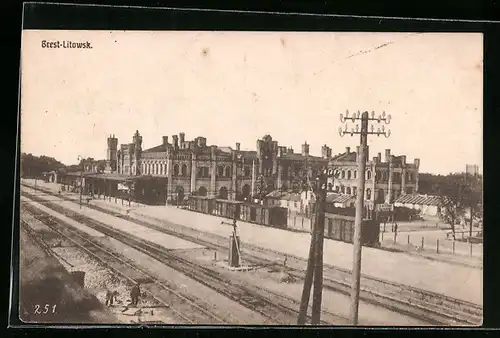 AK Brest-Litowsk, Blick zum Bahnhof