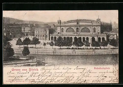 AK Zürich, Bahnhofsplatz