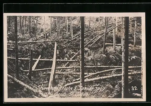 AK Grub, Sturmkatastrophe 1919, Unwetter