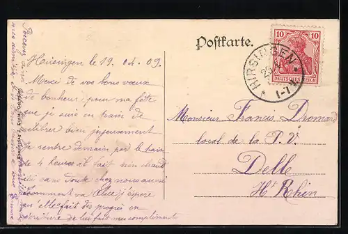 AK Hirsingen, Neue Fabrik Paul Lang, Spinnerei und Weberei, Maschinenhaus