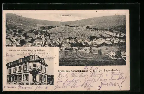 AK Schweighausen i. O.-Els., Gasthaus zum weissen Pferd, Totalansicht