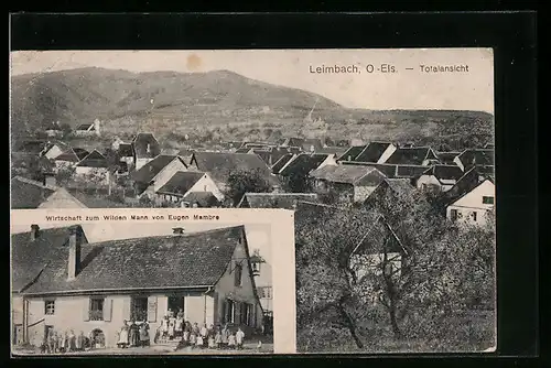 AK Leimbach i. O.-Els., Gasthaus zum Wilden Mann, Totalansicht