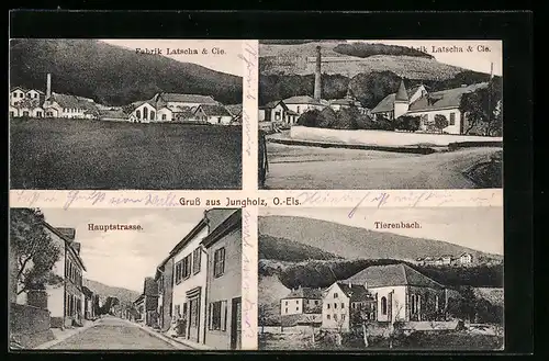 AK Jungholz i. O.-Els., Fabrik Latscha & Cie., Hauptstrasse