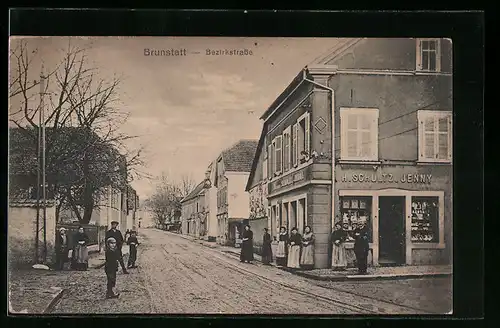 AK Brunstatt, Blick in die Bezirkstrasse