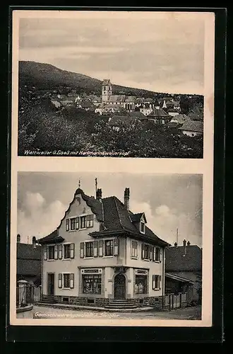 AK Wattweiler i. O.-Els., Gemischtwarengeschäft Sengler, Hartmannsweilerkopf