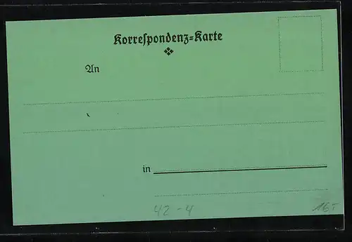 AK Jagdeinladung, Kapitaler Hirsch am Waldrand
