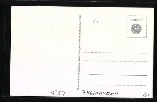 AK Freimengen, Strasse mit Autos