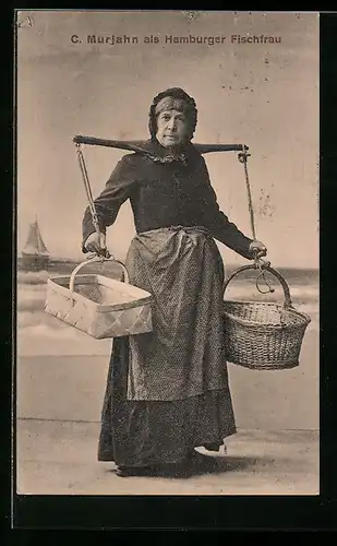AK Hamburg, C. Murjahn als Hamburger Fischerfrau