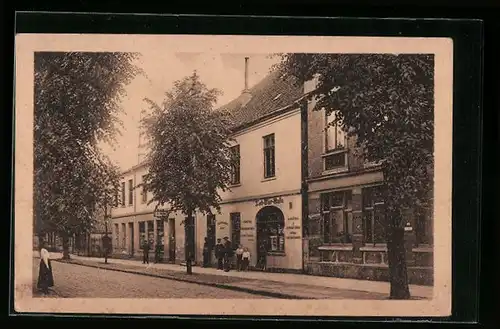 AK Vegesack, Gaststätte Tonhallen A. Reiss mit Strasse