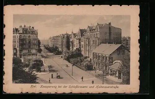 AK Kiel, Knooperweg bei der Schlossbrauerei und Holtenauerstrasse aus der Vogelschau