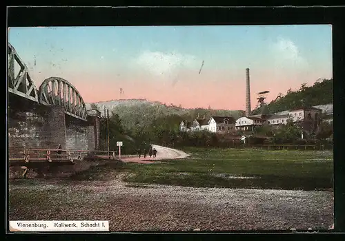 AK Vienenburg, Kaliwerk, Blick zum Schacht I.