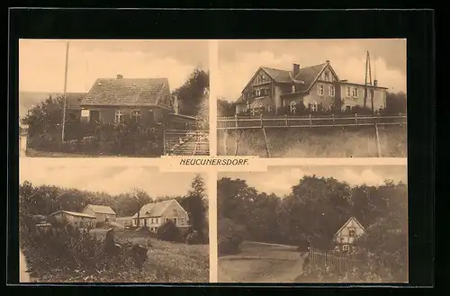 AK Neucunersdorf, Gehöft und Einzelhäuser
