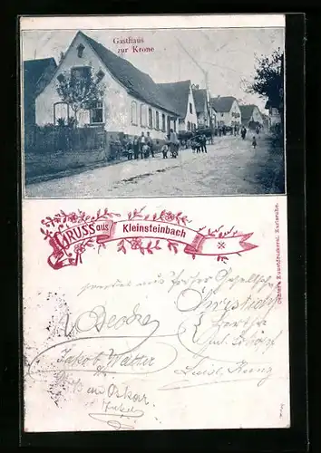 AK Kleinsteinbach, Gasthaus zur Krone