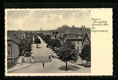 AK Ohrdruf i. Thür., Truppenübungsplatz, Am Lagereingang