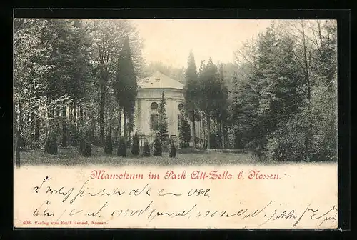 AK Nossen, Mausoleum im Park Alt-Zella