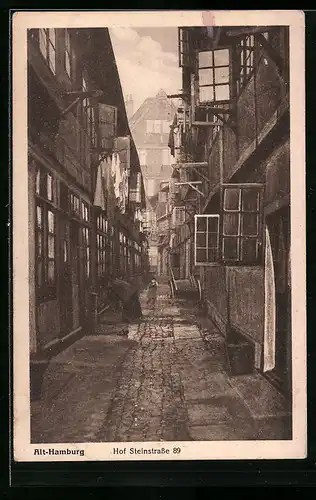 AK Hamburg, Hof Steinstrasse 89 in Alt-Hamburg