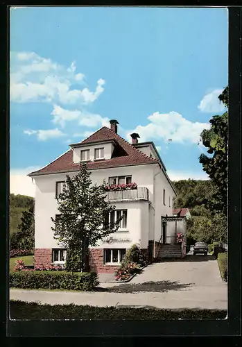 AK Bad Orb, Haus Schwabenland, Pension von W. u. R. Nägele, Lindenallee 28