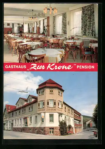 AK Zell im Odenwald, Gasthaus und Pension Zur Krone, Bes. Georg Klein und Sohn