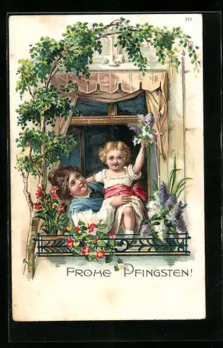 AK Mutter mit Kind zu Pfingsten
